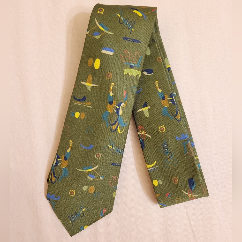 Salvatore Ferragamo Green Silk Blend Tie